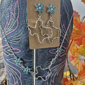 Texas Turquoise Flower Jewelry Set